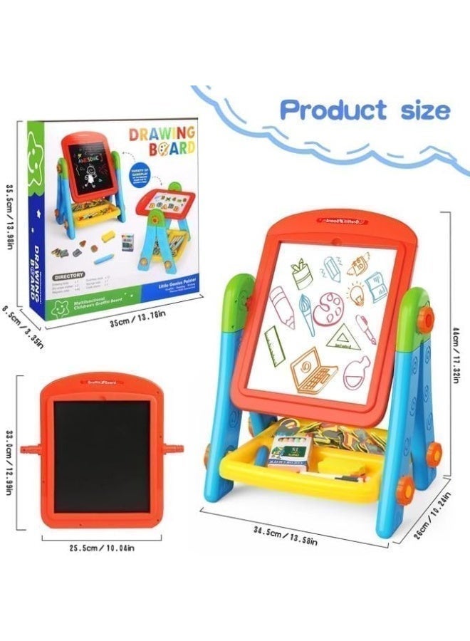 MUMS PLANET Creative drawing board for kids, a multifunctional magnetic magic writing and erasing board, perfect for early learning and drawing, suitable for children aged 3 and above. Educational games drawing tools for children  drawing board for children  drawing board for children  Gift for children  Entertainment game for children - Image 2